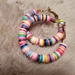 Beaded Hoop Earings